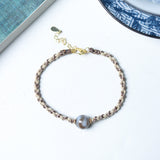 Adjustable Agate and Handwoven Rope Bracelet - Bracelet - Feather Peace