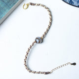 Adjustable Agate and Handwoven Rope Bracelet - Bracelet - Feather Peace