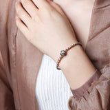 Adjustable Agate and Handwoven Rope Bracelet - Bracelet - Feather Peace