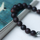 Agarwood and Green Phantom Quartz Bracelet - Bracelet - Feather Peace
