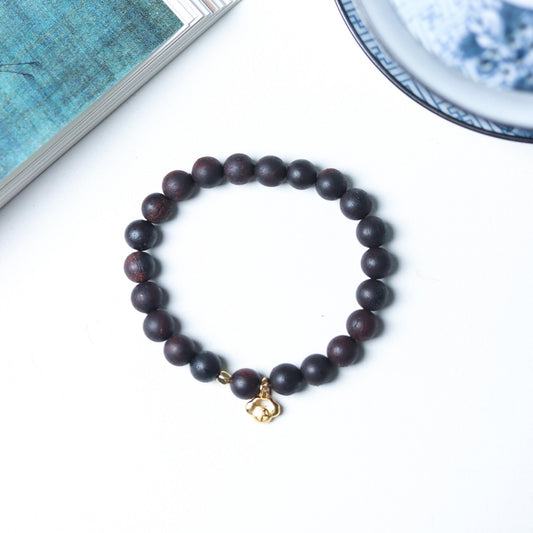 Agarwood Bead Peace and Safety Bracelet - Bracelet - Feather Peace