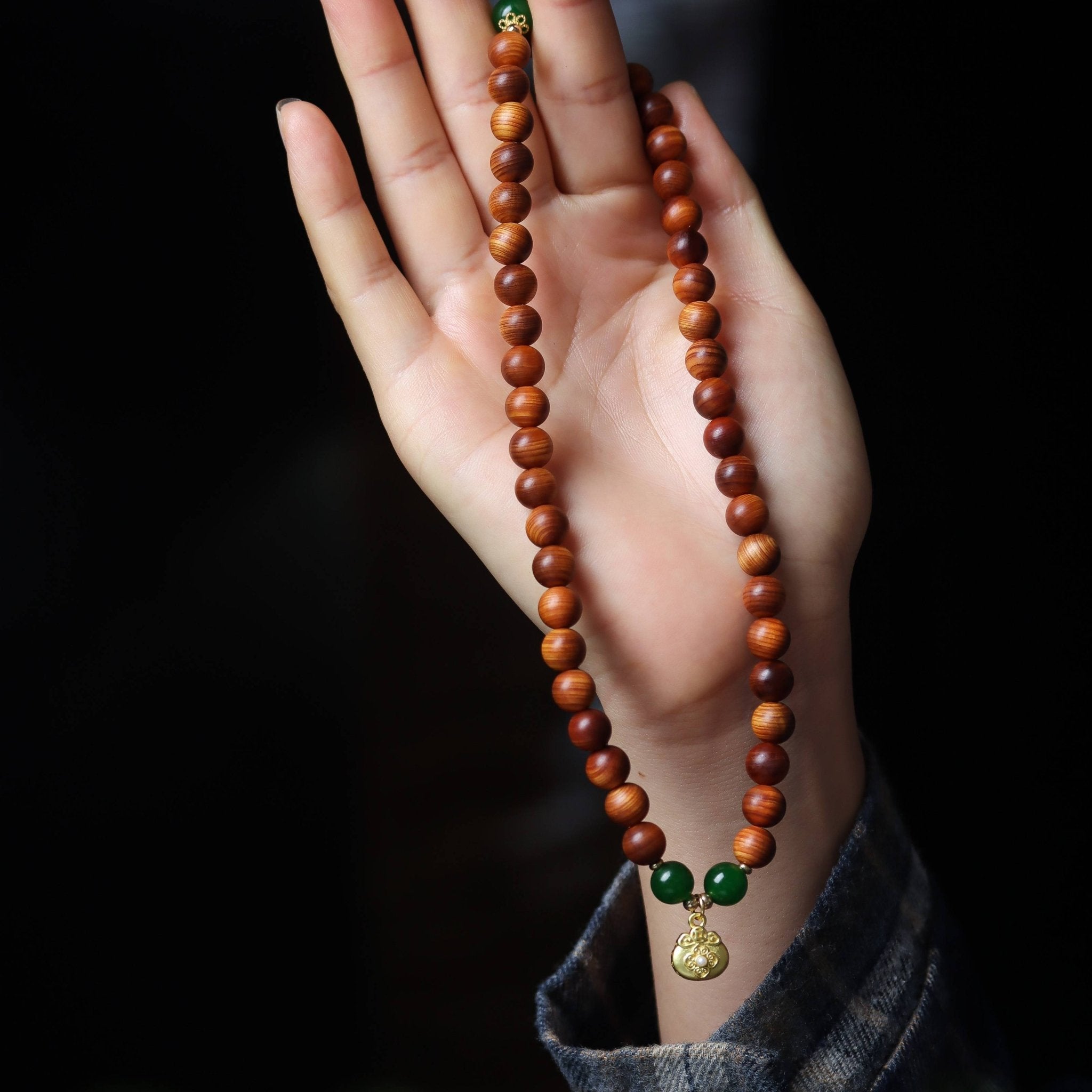 Aged Cliffside Cypress Mala - Mala Bead - Feather Peace