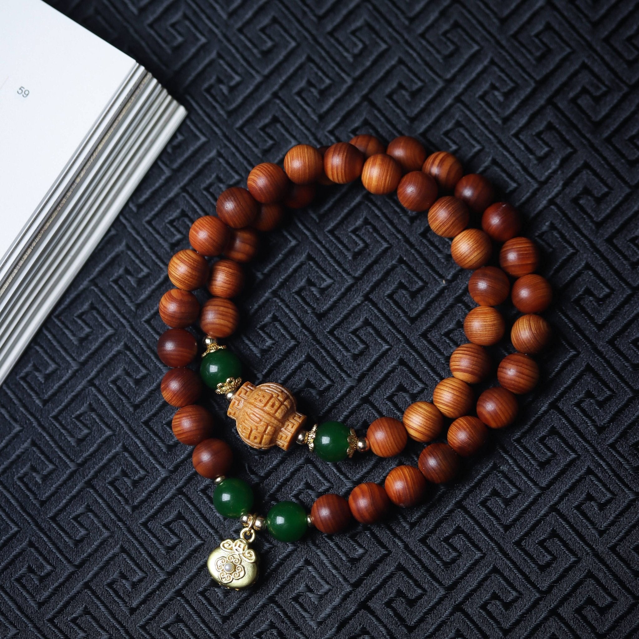 Aged Cliffside Cypress Mala - Mala Bead - Feather Peace