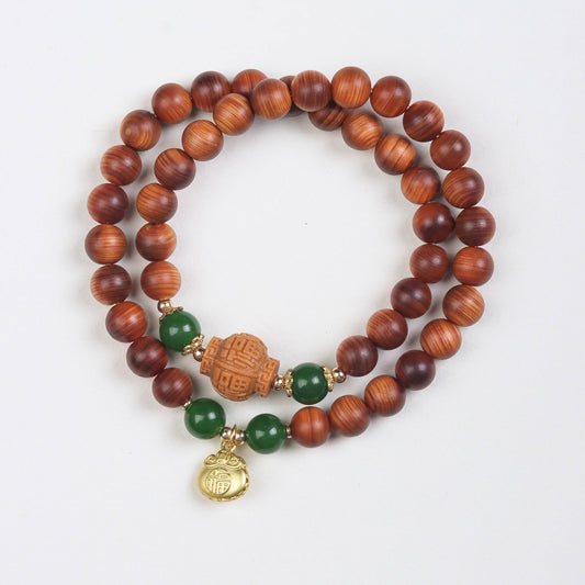 Aged Cliffside Cypress Mala - Mala Bead - Feather Peace