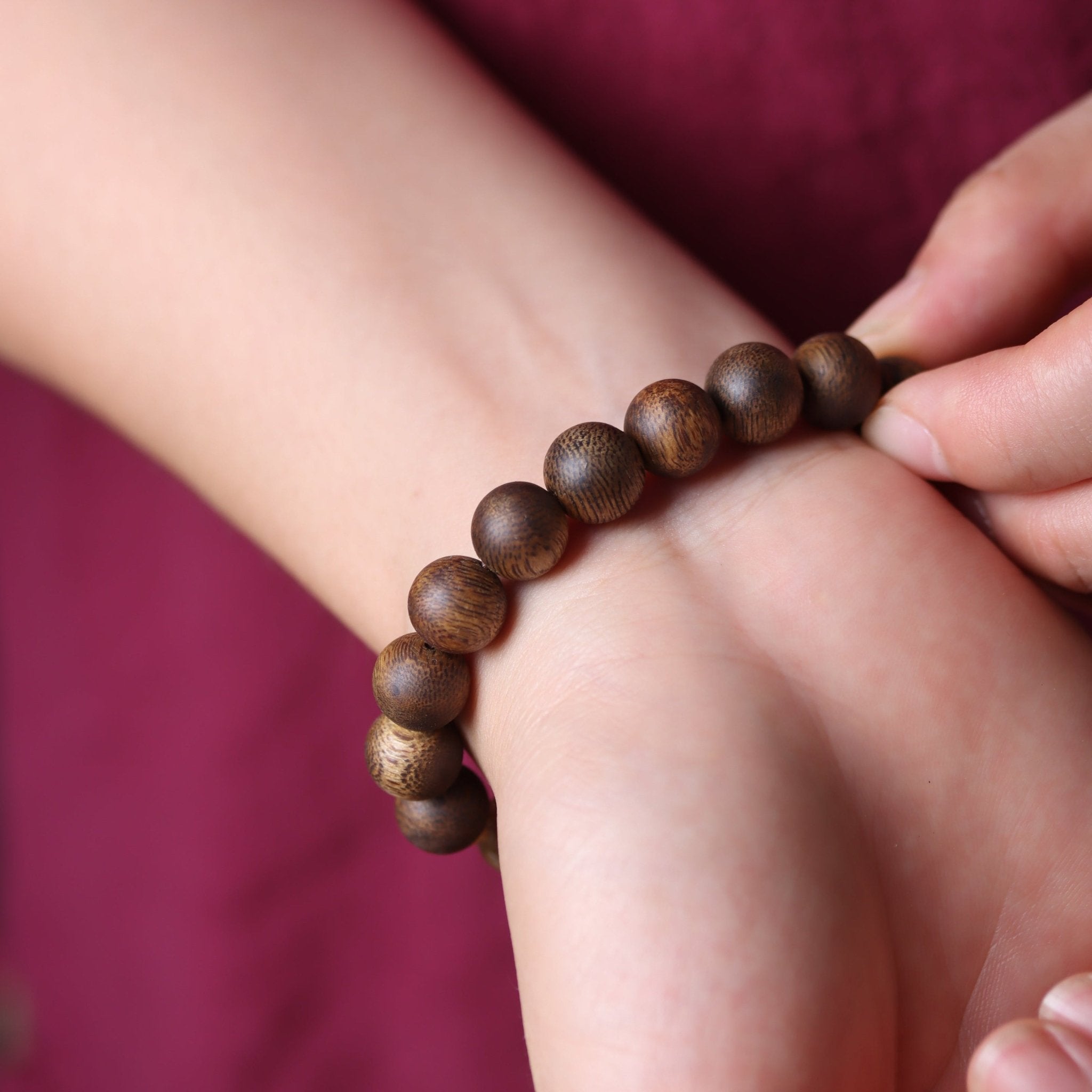 Aquilaria Crassna with Amber Beaded Bracelet - Bracelet - Feather Peace