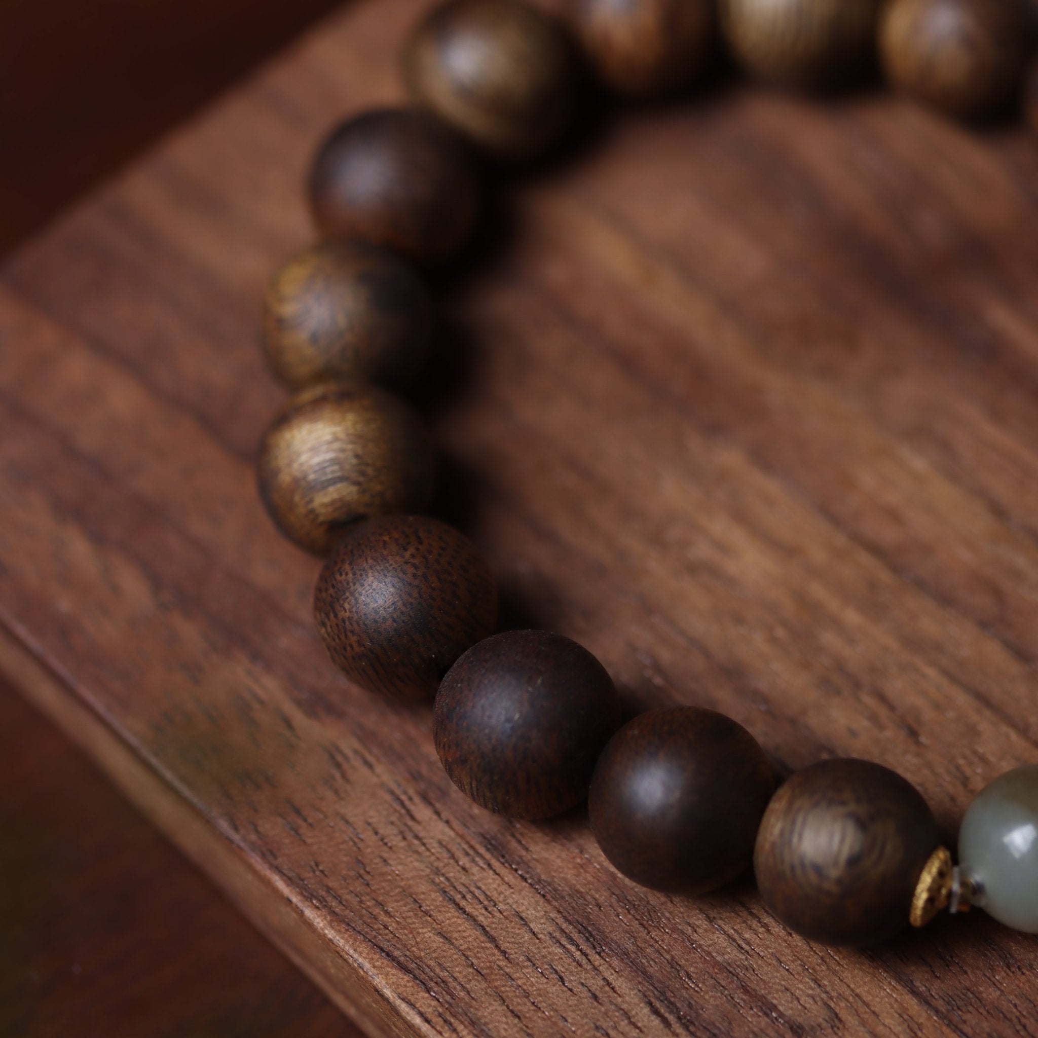 Aquilaria Crassna with Amber Beaded Bracelet - Bracelet - Feather Peace