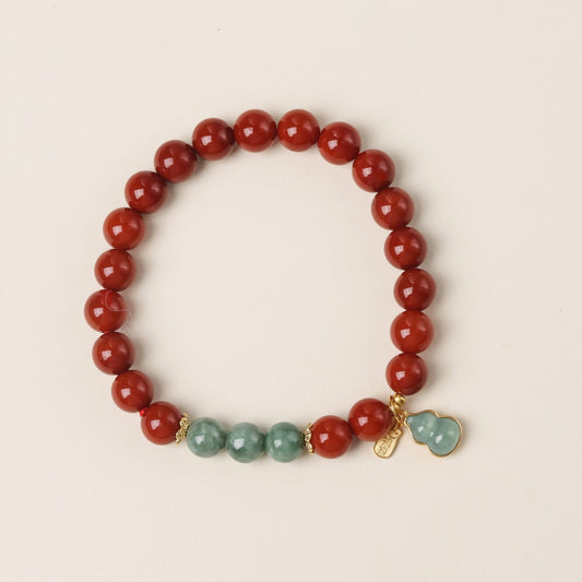 Blessing and Abundance Red Agate Bracelet - Bracelet - Feather Peace