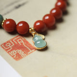 Blessing and Abundance Red Agate Bracelet - Bracelet - Feather Peace