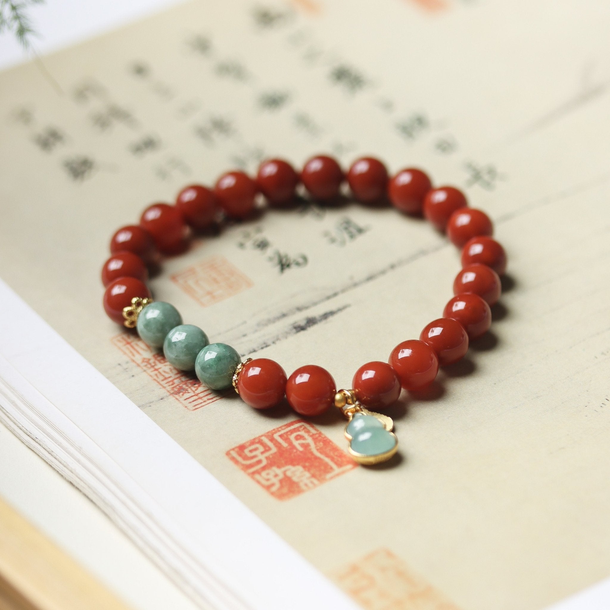 Blessing and Abundance Red Agate Bracelet - Bracelet - Feather Peace