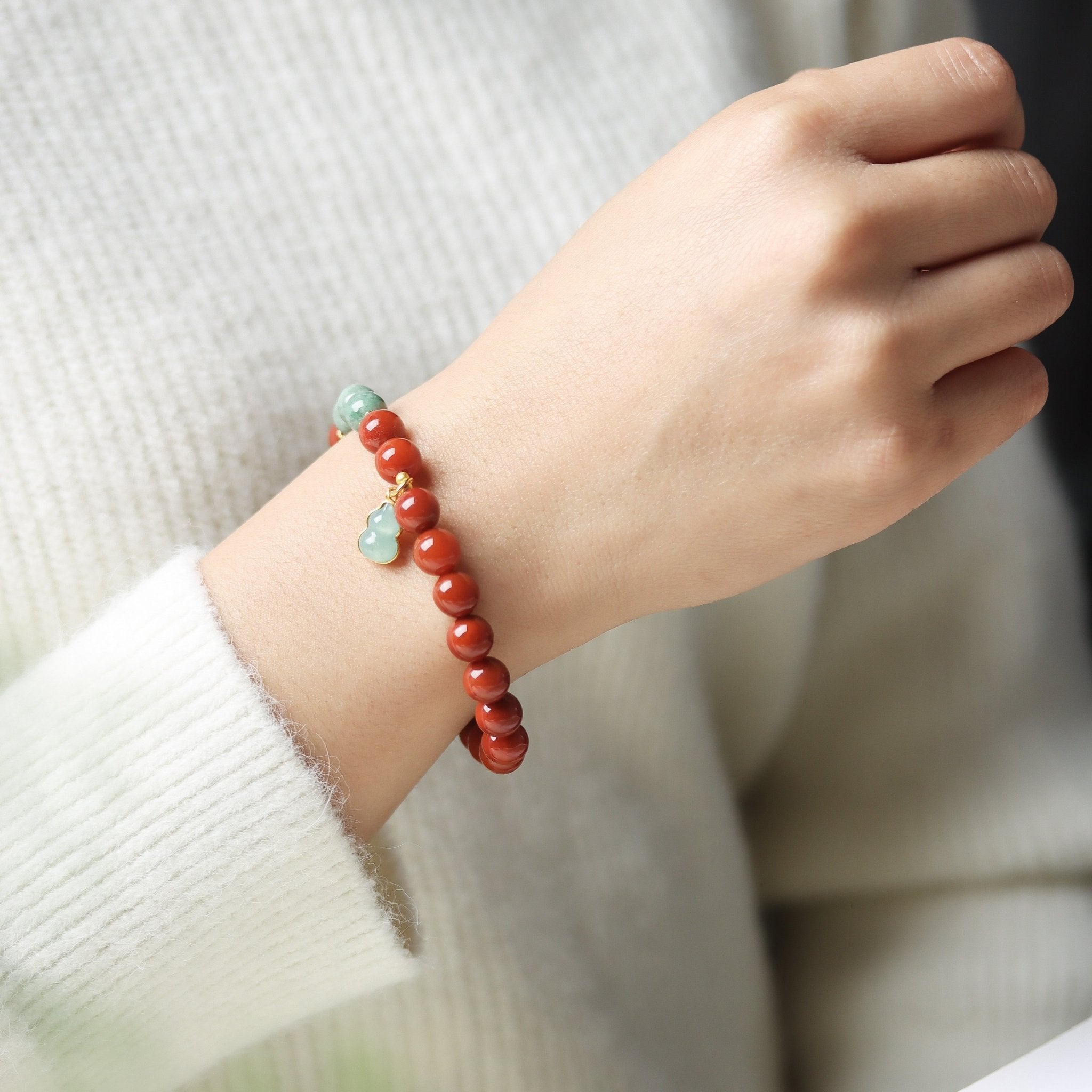 Blessing and Abundance Red Agate Bracelet - Bracelet - Feather Peace