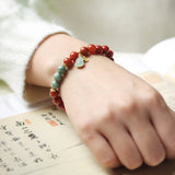 Blessing and Abundance Red Agate Bracelet - Bracelet - Feather Peace