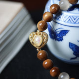 Cat’s Eye Pendant with Coquilla and Bashan Jade Bracelet - Bracelet - Feather Peace