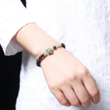 Chinese Agarwood and Hetian Jade Lucky Star Bracelet - Bracelet - Feather Peace