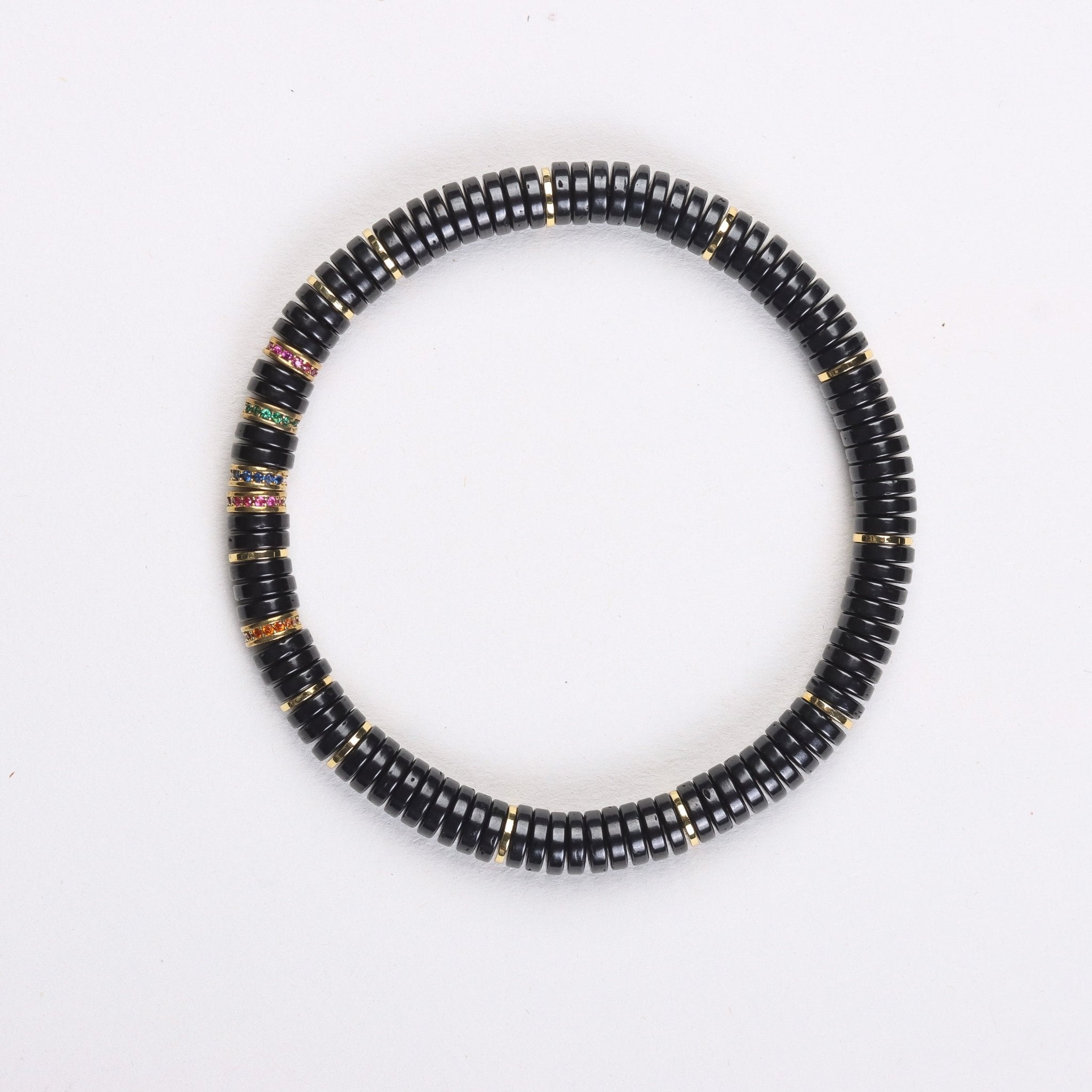 Coconut Button Flat Beaded Bracelet - Bracelet - Feather Peace