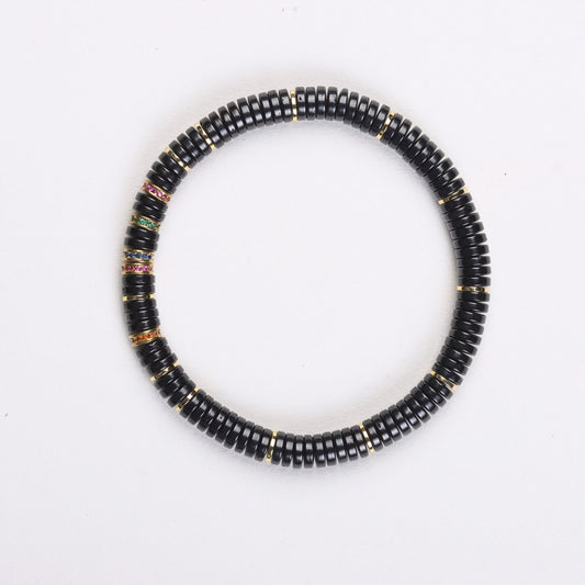 Coconut Button Flat Beaded Bracelet - Bracelet - Feather Peace