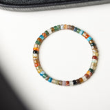Colorful Agate Flat Bead Bracelet - Bracelet - Feather Peace