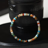 Colorful Agate Flat Bead Bracelet - Bracelet - Feather Peace