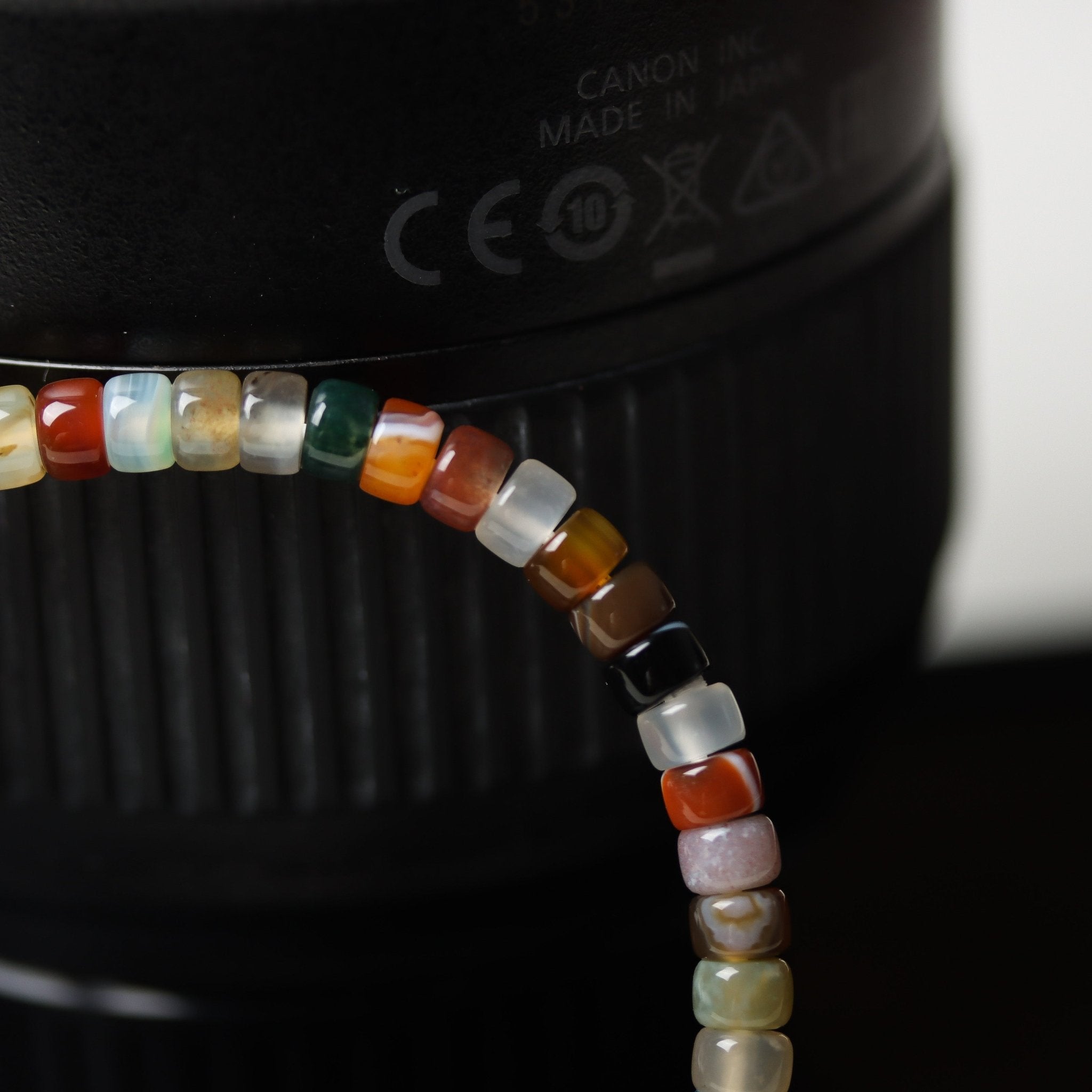 Colorful Agate Flat Bead Bracelet - Bracelet - Feather Peace