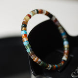 Colorful Agate Flat Bead Bracelet - Bracelet - Feather Peace