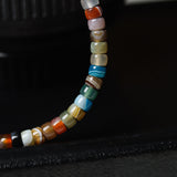 Colorful Agate Flat Bead Bracelet - Bracelet - Feather Peace