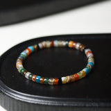 Colorful Agate Flat Bead Bracelet - Bracelet - Feather Peace