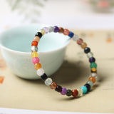 Colorful Agate Square Bead Bracelet - Bracelet - Feather Peace