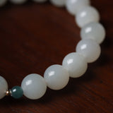 Dainty Lotus Starch Jade Bracelet - Bracelet - Feather Peace