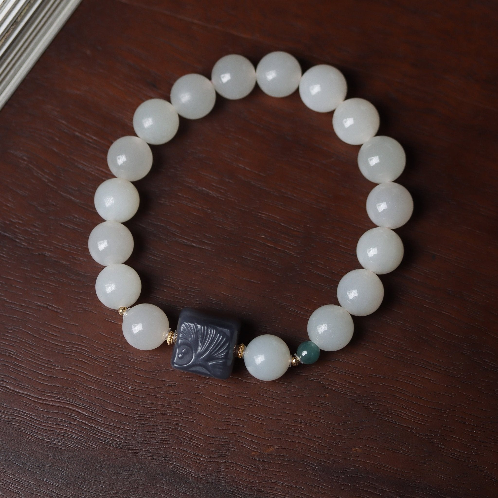 Dainty Lotus Starch Jade Bracelet - Bracelet - Feather Peace
