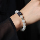 Dainty Lotus Starch Jade Bracelet - Bracelet - Feather Peace