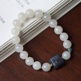 Dainty Lotus Starch Jade Bracelet - Bracelet - Feather Peace