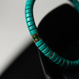 Dainty Turquoise Bead Bracelet with Colorful Pendant - Bracelet - Feather Peace