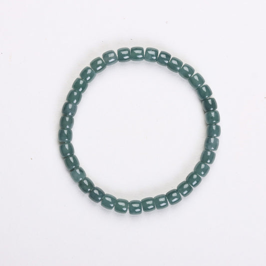 Dark Green Jadeite Bracelet - Bracelet - Feather Peace