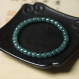 Dark Green Jadeite Bracelet - Bracelet - Feather Peace