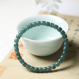 Dark Green Jadeite Bracelet - Bracelet - Feather Peace