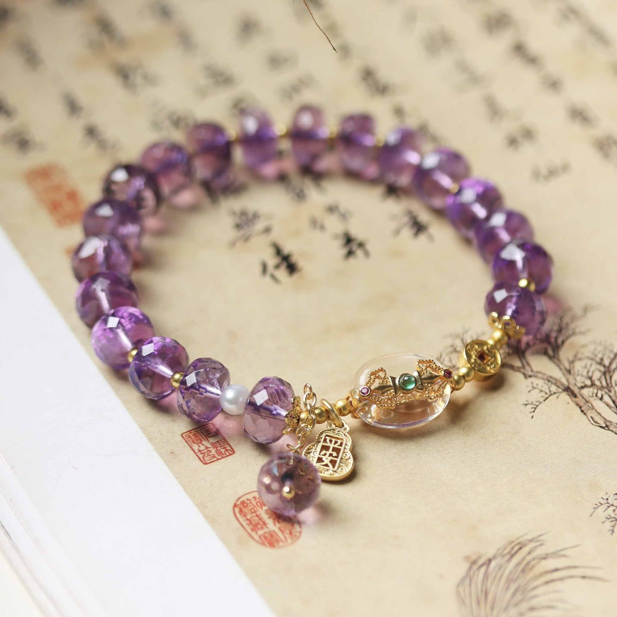 Delicate Amethyst Bracelet - Bracelet - Feather Peace