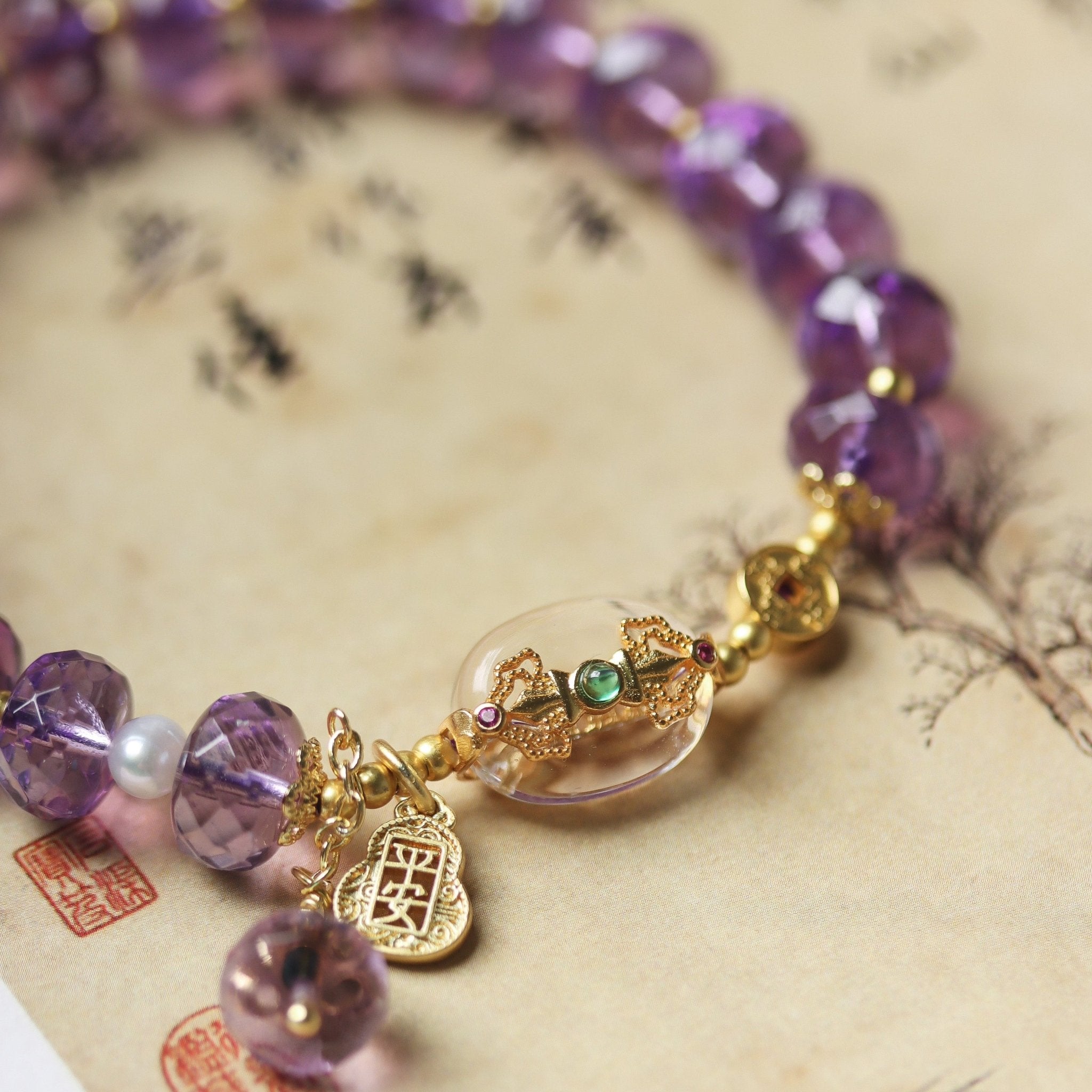 Delicate Amethyst Bracelet - Bracelet - Feather Peace
