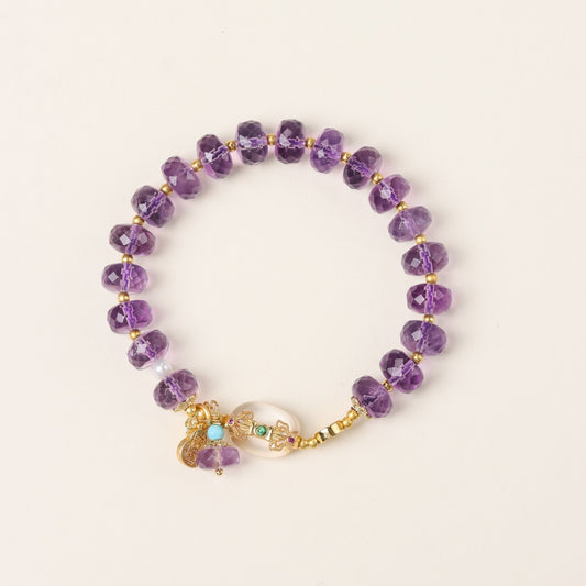 Delicate Amethyst Bracelet - Bracelet - Feather Peace