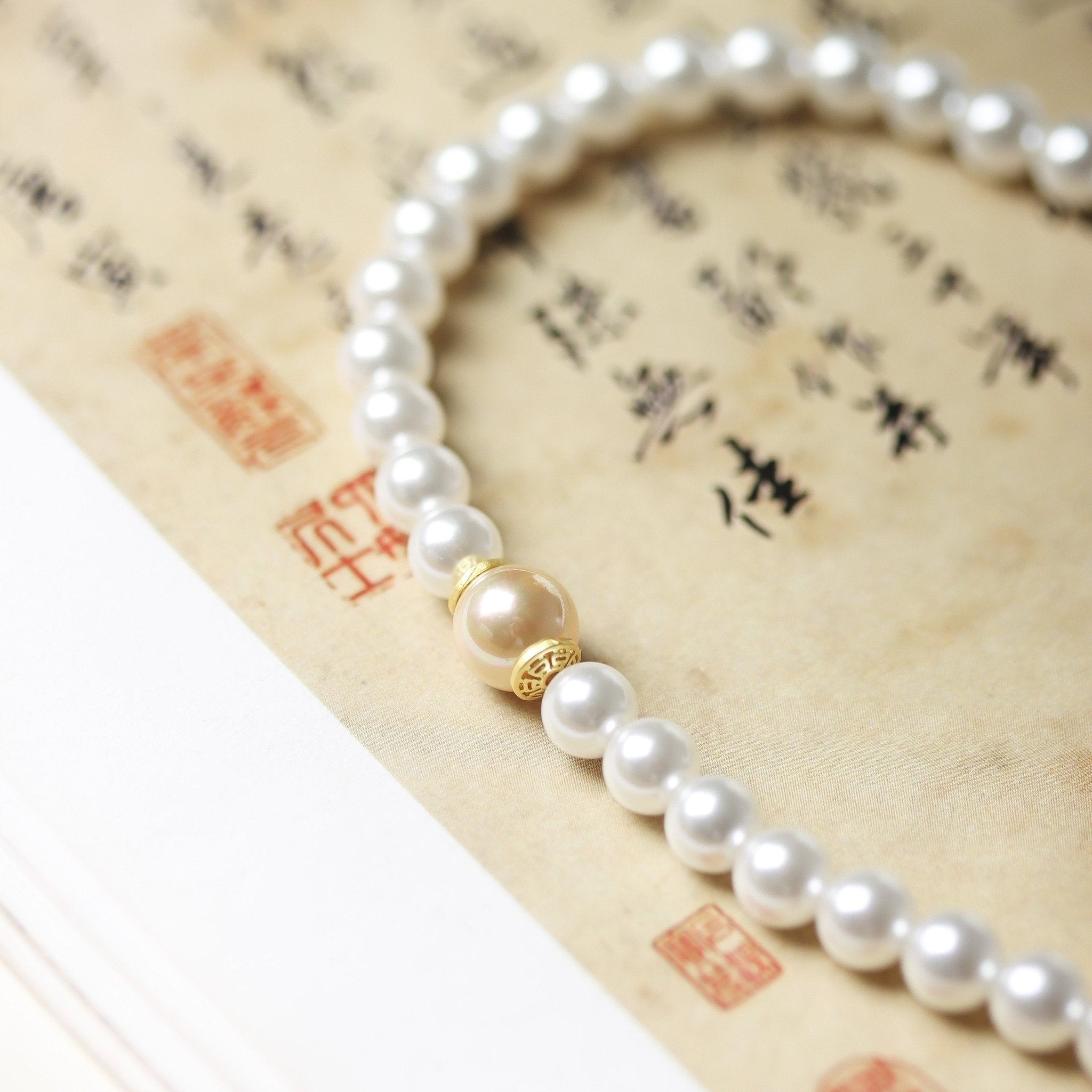 Delicate Shell Pearl Mala Bead - Bracelet - Feather Peace