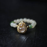 Halo Jade Gourd Beaded Ring - Ring - Feather Peace