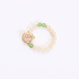Halo Jade Gourd Beaded Ring - Ring - Feather Peace