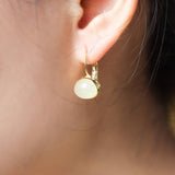 Hetian Jade Hoop Dangle Earrings - Earrings - Feather Peace