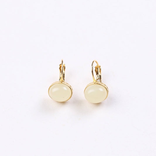 Hetian Jade Hoop Dangle Earrings - Earrings - Feather Peace