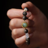 Jade and Sandalwood Harmony Bracelet - Bracelet - Feather Peace