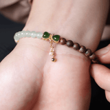 Jasper Bow Jade and Agarwood Bracelet - Bracelet - Feather Peace