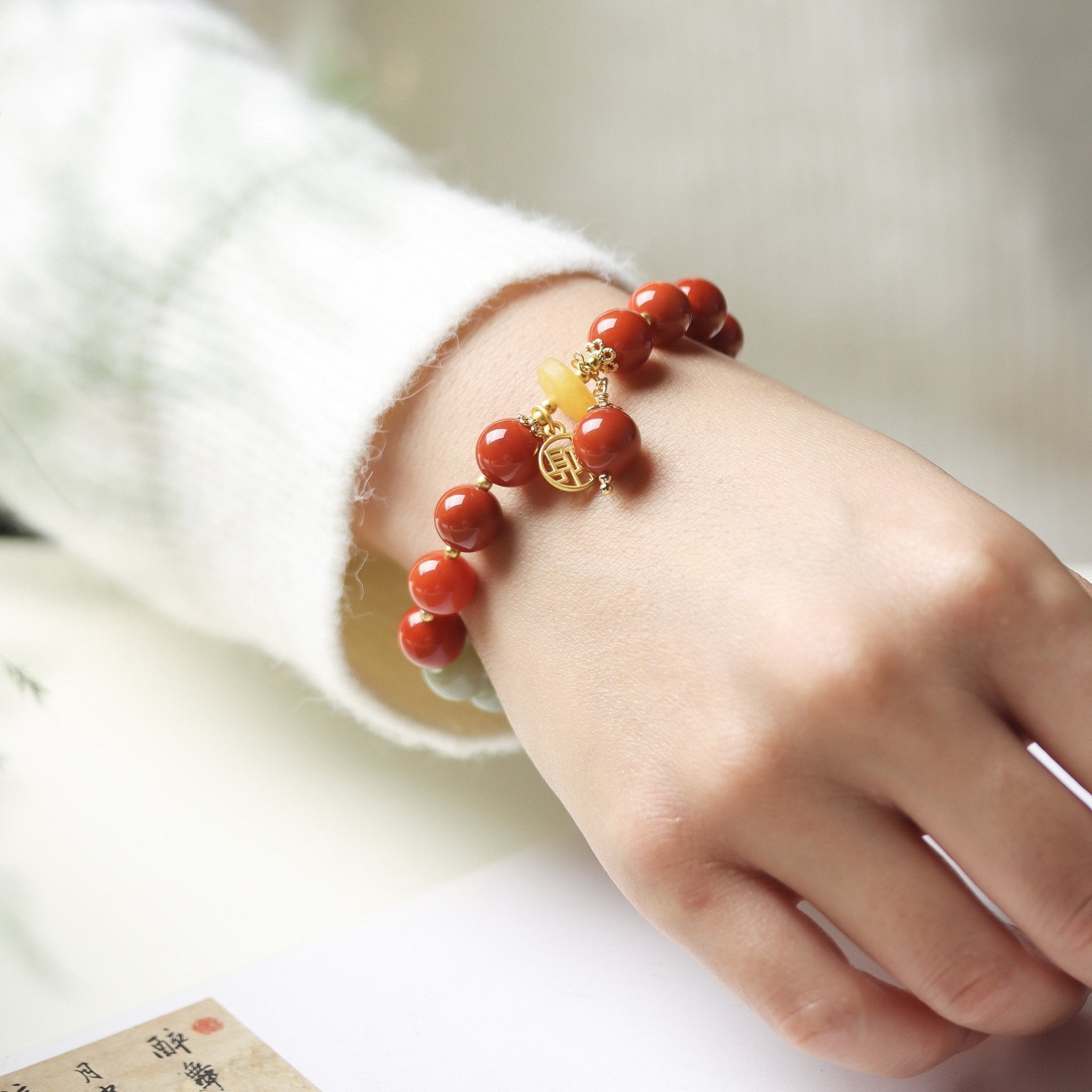 Journey of Return Agate and Jade Bracelet - Bracelet - Feather Peace