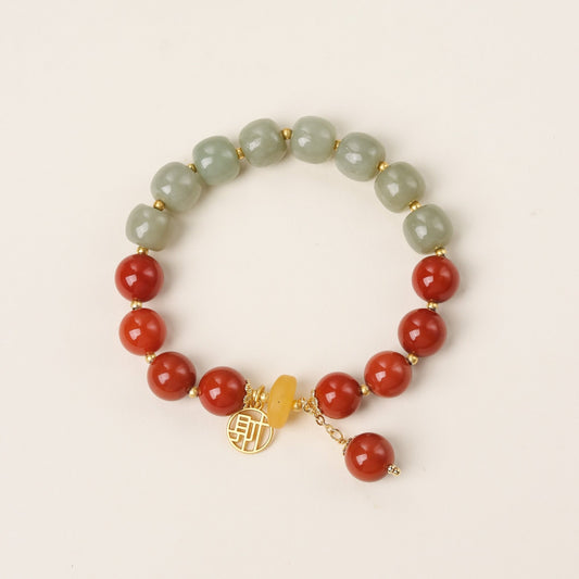 Journey of Return Agate and Jade Bracelet - Bracelet - Feather Peace