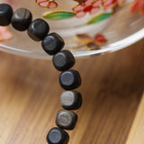 Laoshan Sandalwood and Green Jade Bracelet with 18K Gold - Bracelet - Feather Peace