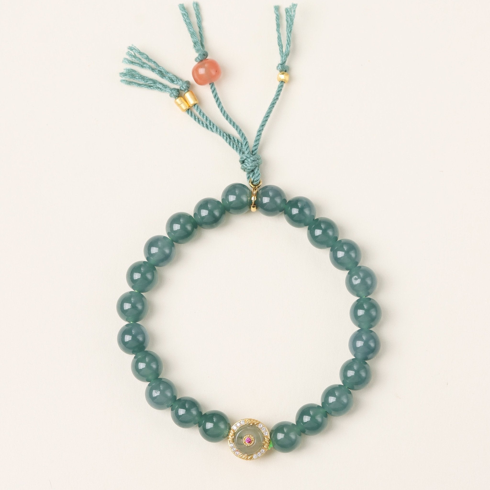 Misty Embrace Jadeit Bracelet - Bracelet - Feather Peace