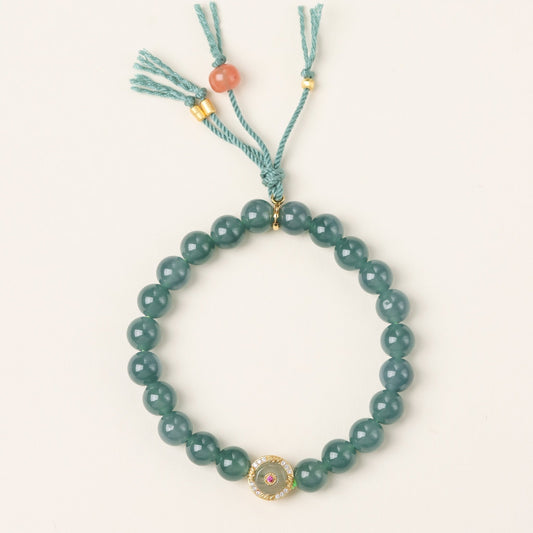 Misty Embrace Jadeit Bracelet - Bracelet - Feather Peace