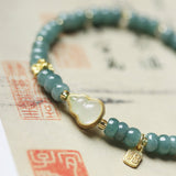 Ocean Spirit Gourd Jade Bracelet - Bracelet - Feather Peace